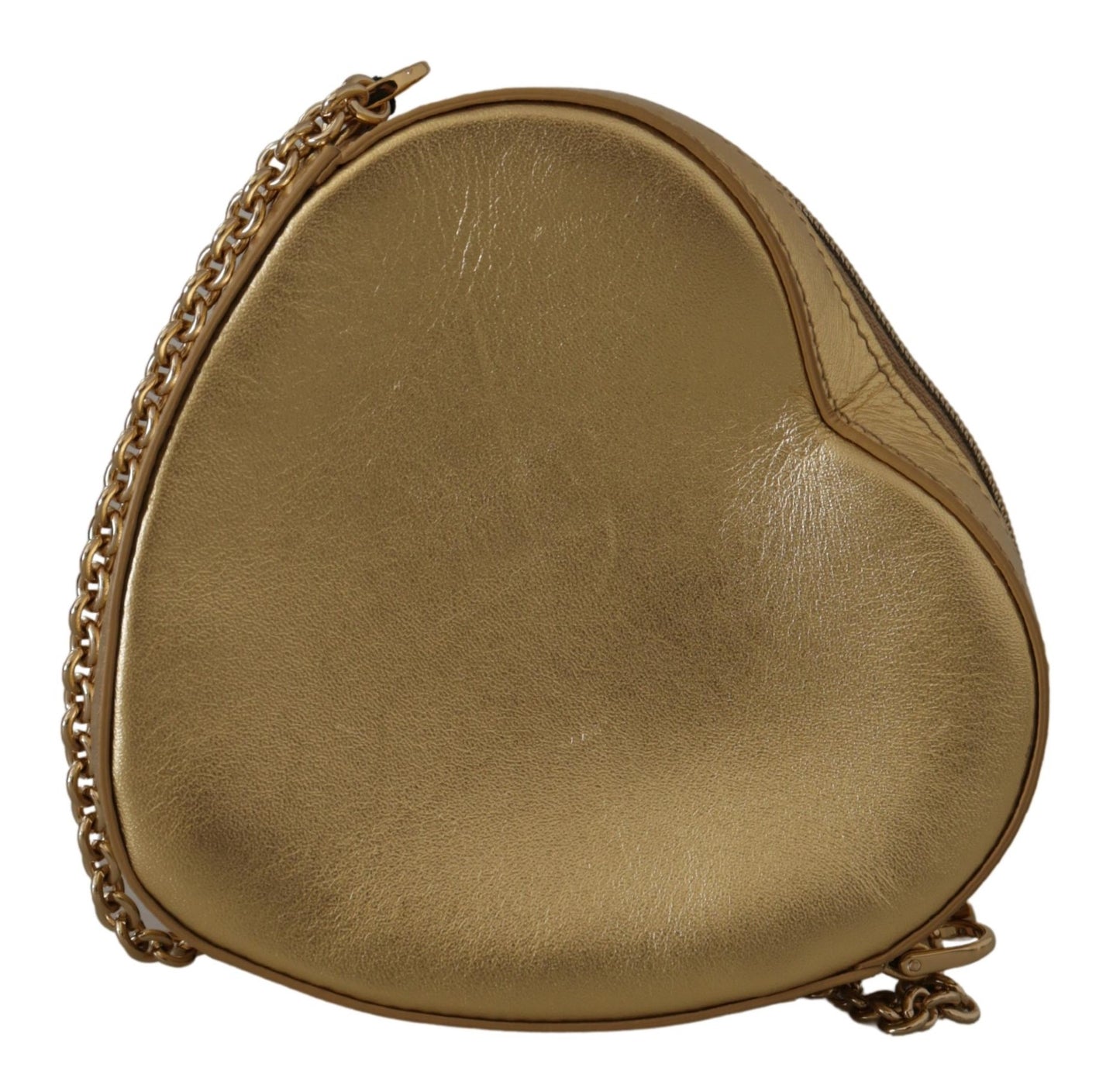 Dolce & Gabbana Golden Heart Leather Shoulder Bag