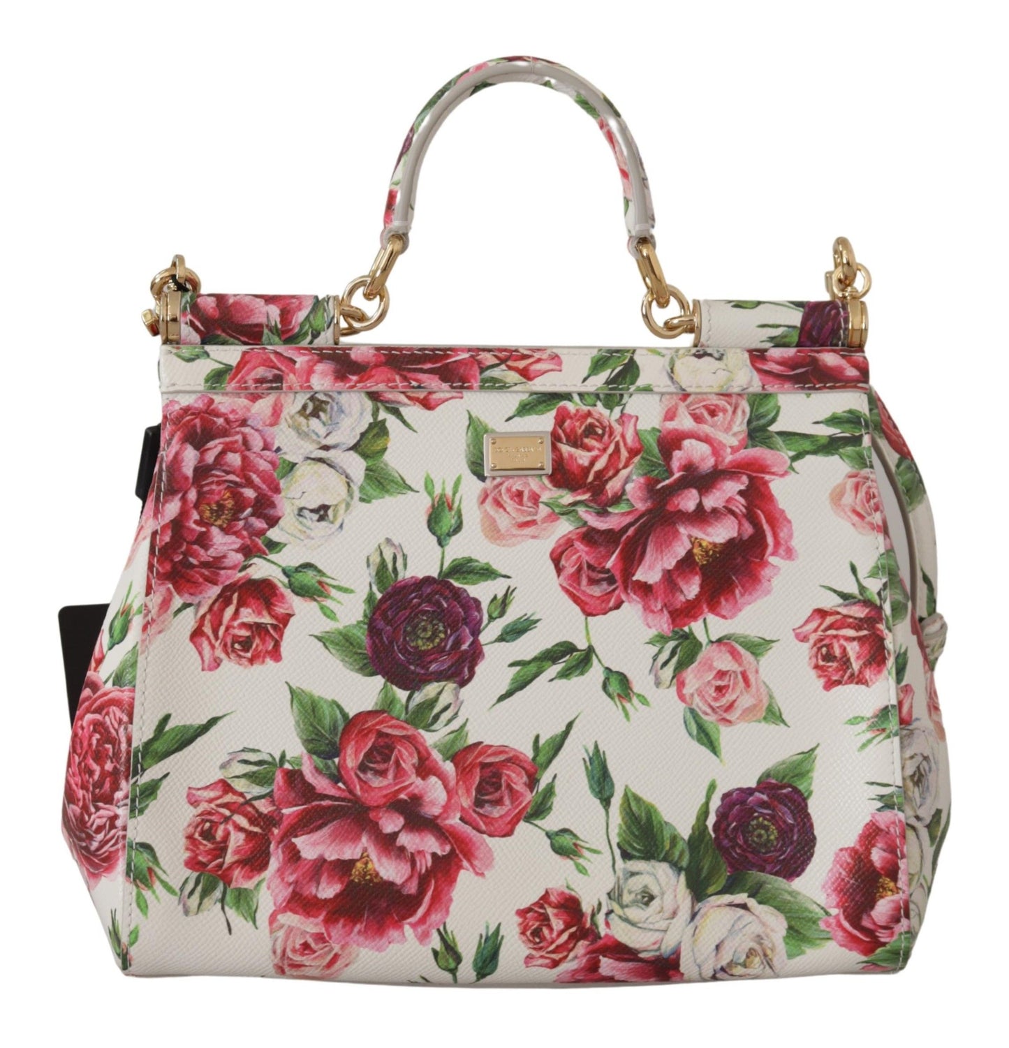 Dolce & Gabbana Floral Elegance Leather Shoulder Bag