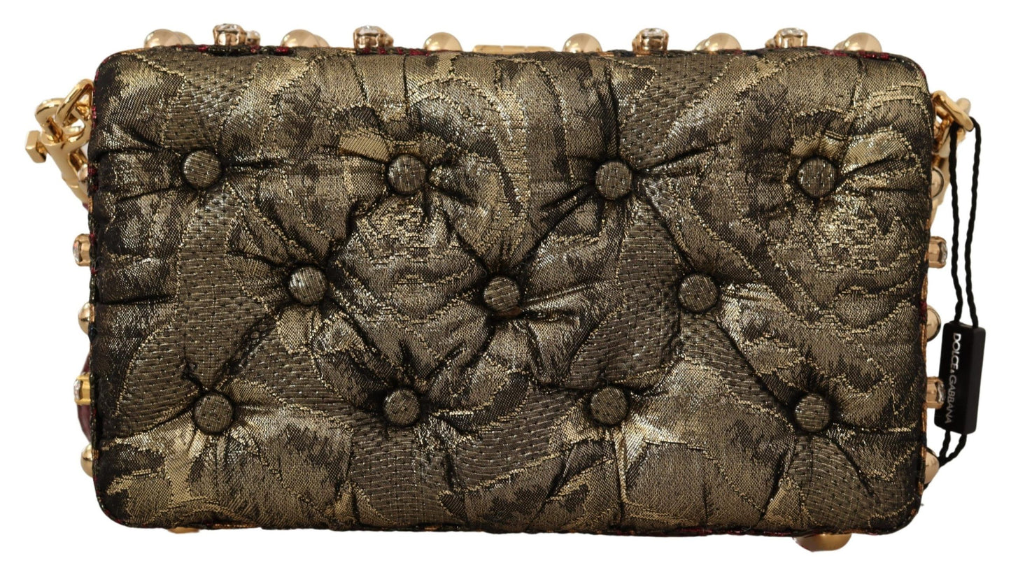 Dolce & Gabbana Enchanting Jacquard Box Shoulder Bag