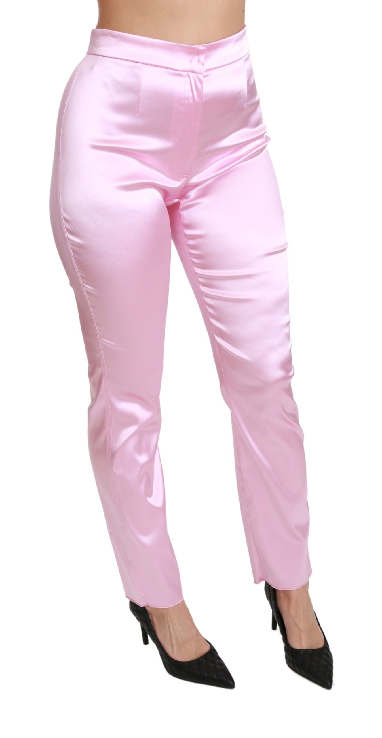 Dolce & Gabbana Pink Metallic Chic Trousers