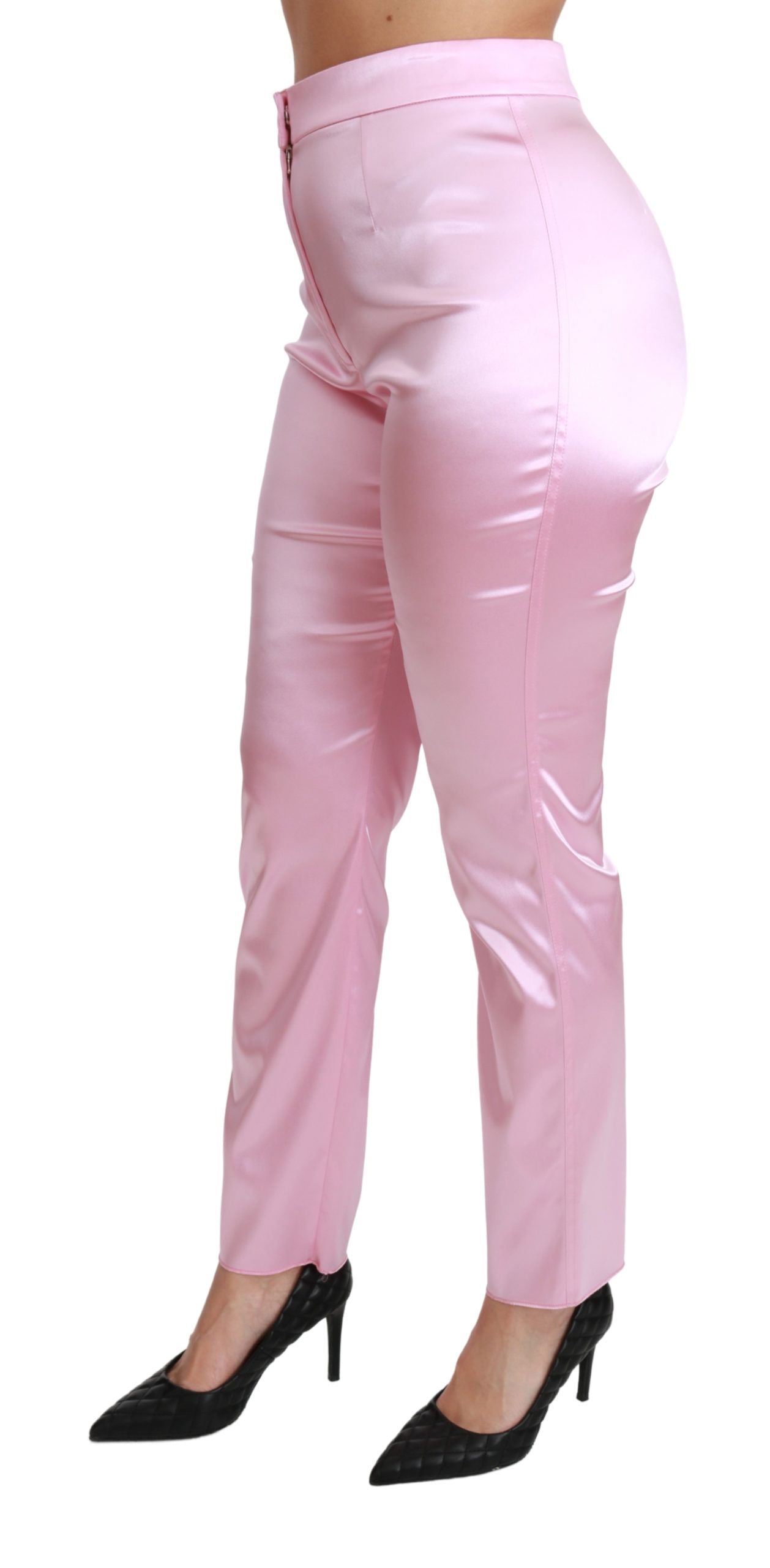 Dolce & Gabbana Pink Metallic Chic Trousers