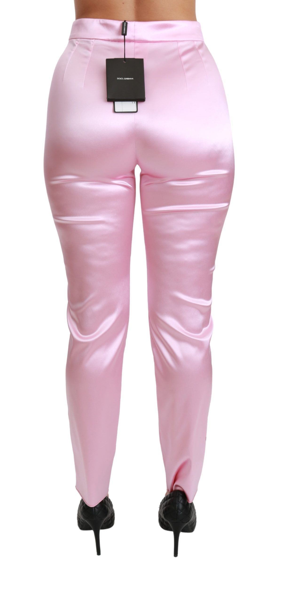 Dolce & Gabbana Pink Metallic Chic Trousers