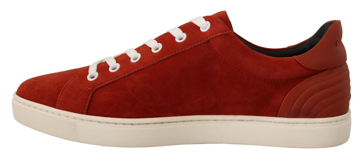 Dolce & Gabbana Regal Red Leather and Suede Sneakers