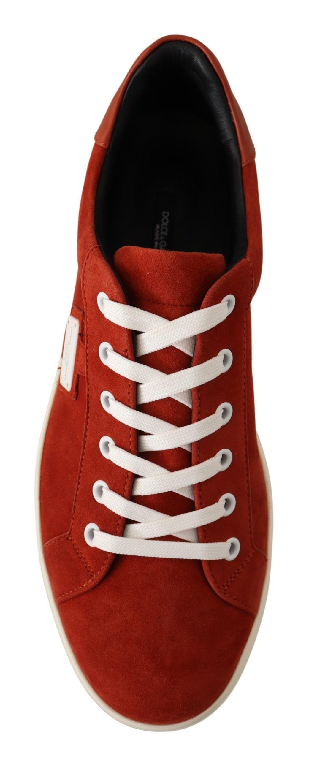 Dolce & Gabbana Regal Red Leather and Suede Sneakers