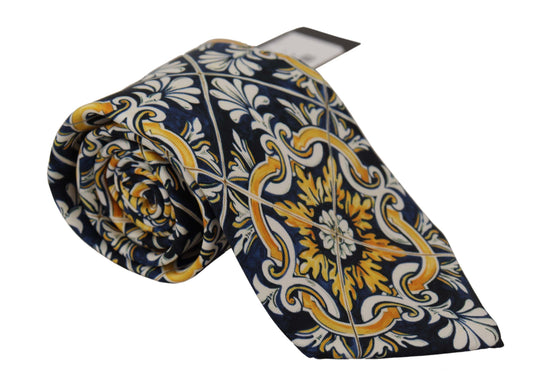 Dolce & Gabbana Elegant Majolica Silk Tie