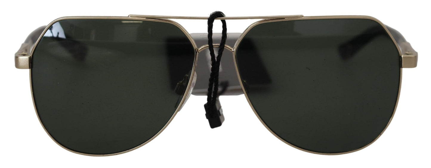 Dolce & Gabbana Chic Gold-Plated Polarized Unisex Sunglasses