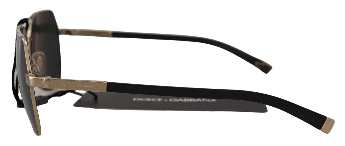 Dolce & Gabbana Chic Gold-Plated Polarized Unisex Sunglasses