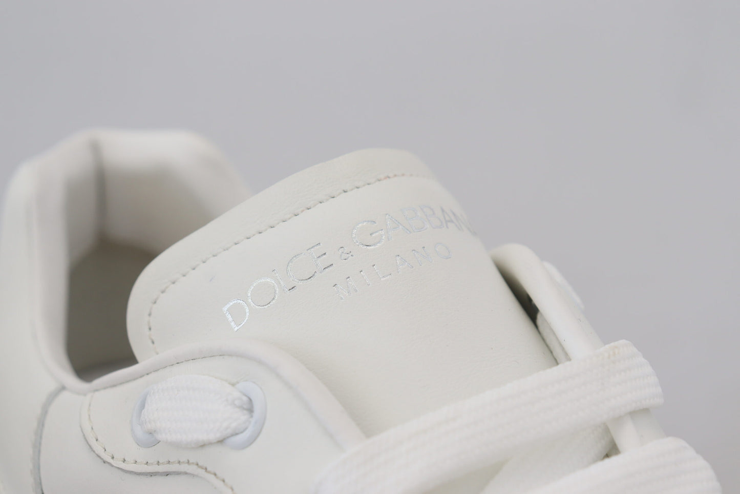 Dolce & Gabbana Daymaster White Leather Casual Sneakers