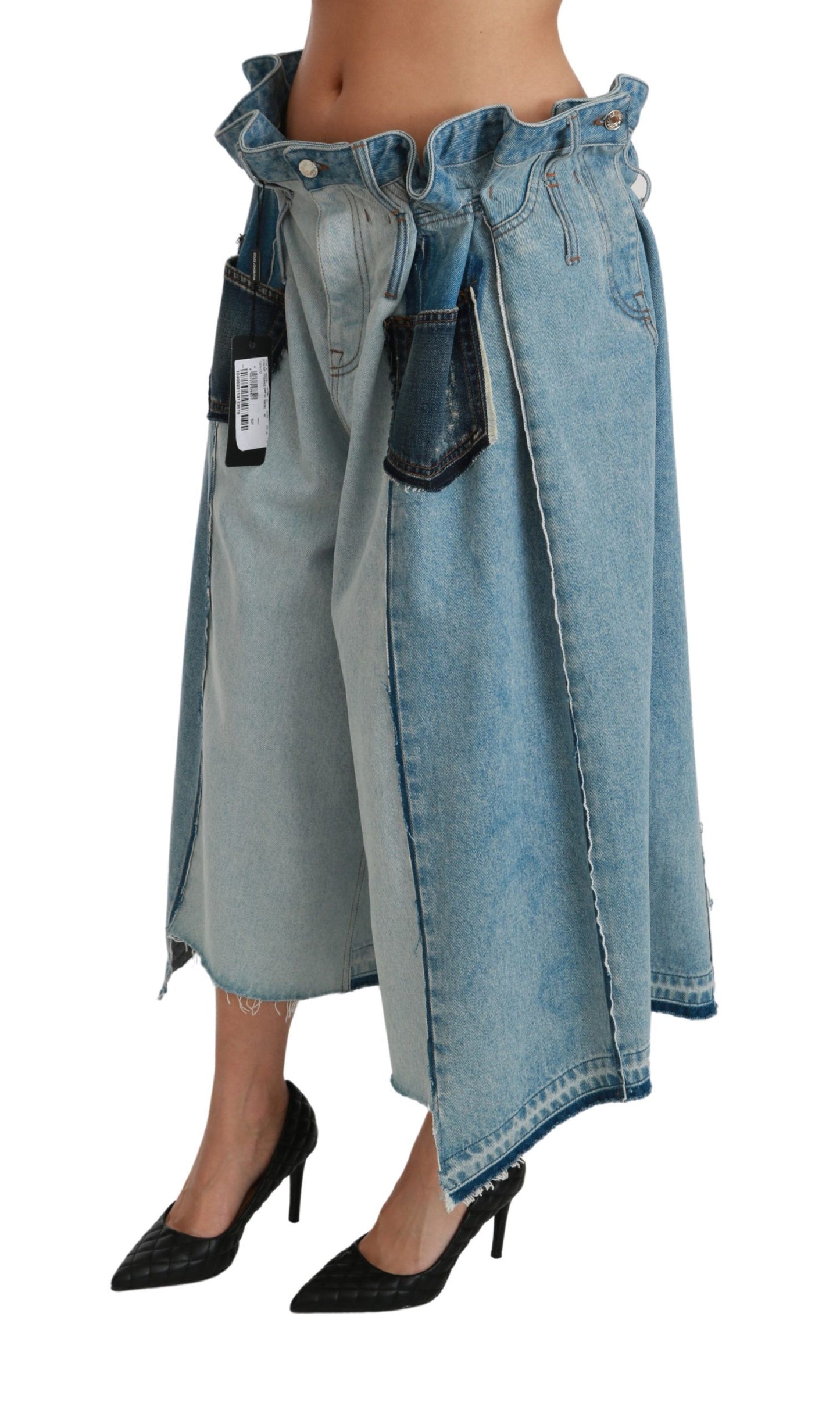 Dolce & Gabbana Elegant Mid Waist Wide Leg Denim