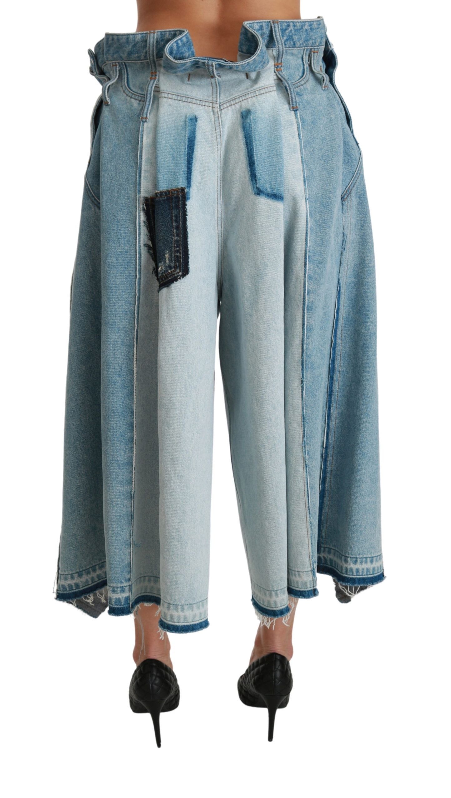 Dolce & Gabbana Elegant Mid Waist Wide Leg Denim