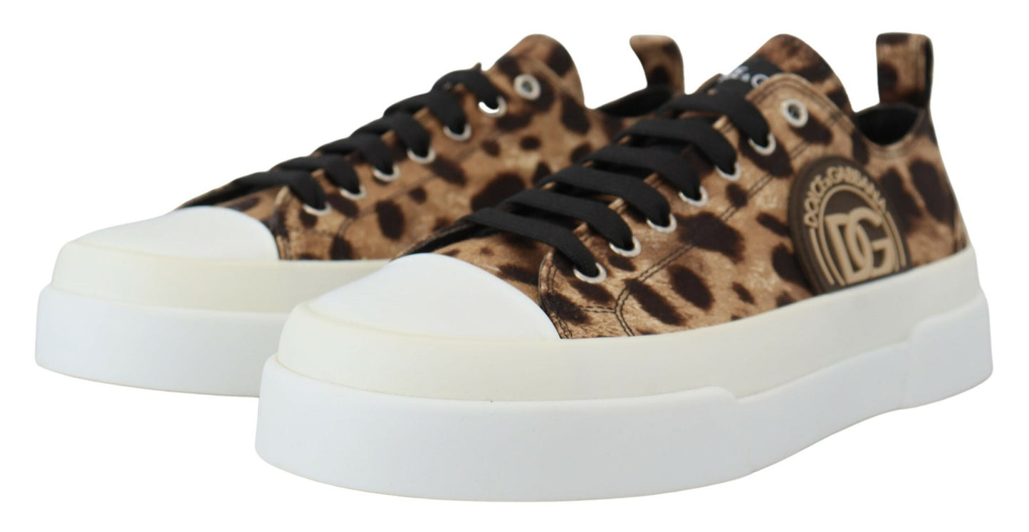 Dolce & Gabbana Sleek Leopard Pattern Low Top Sneakers