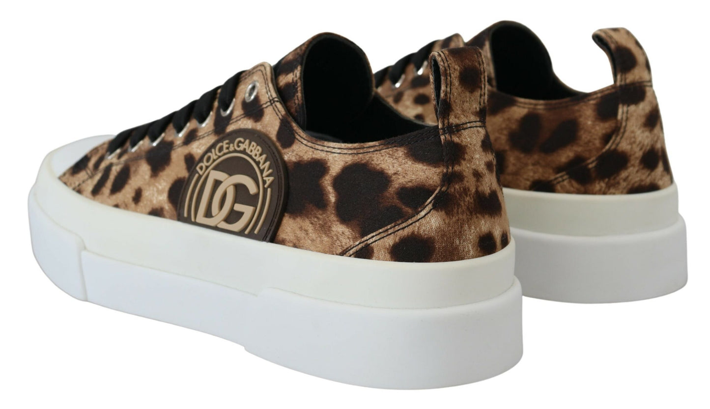 Dolce & Gabbana Sleek Leopard Pattern Low Top Sneakers