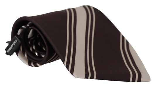 Dolce & Gabbana Elegant Silk Brown Tie for Sophisticated Style