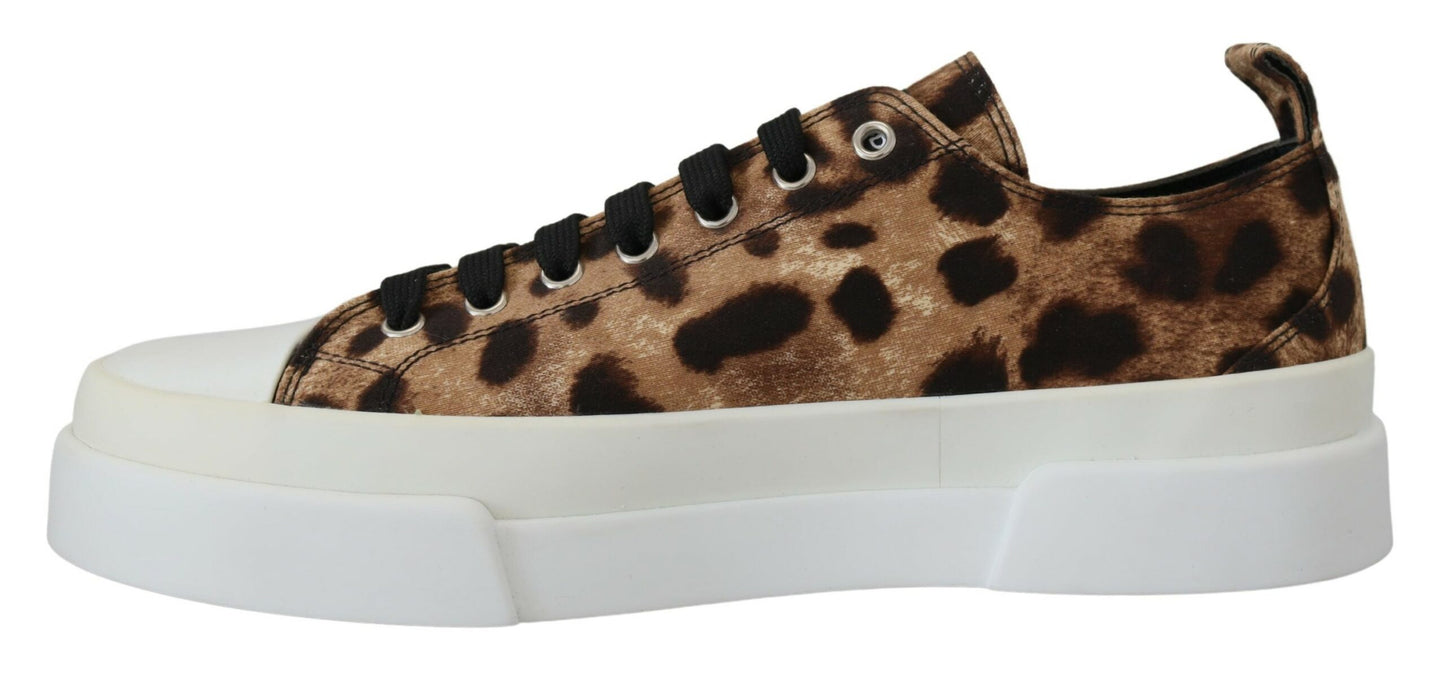 Dolce & Gabbana Sleek Leopard Pattern Low Top Sneakers