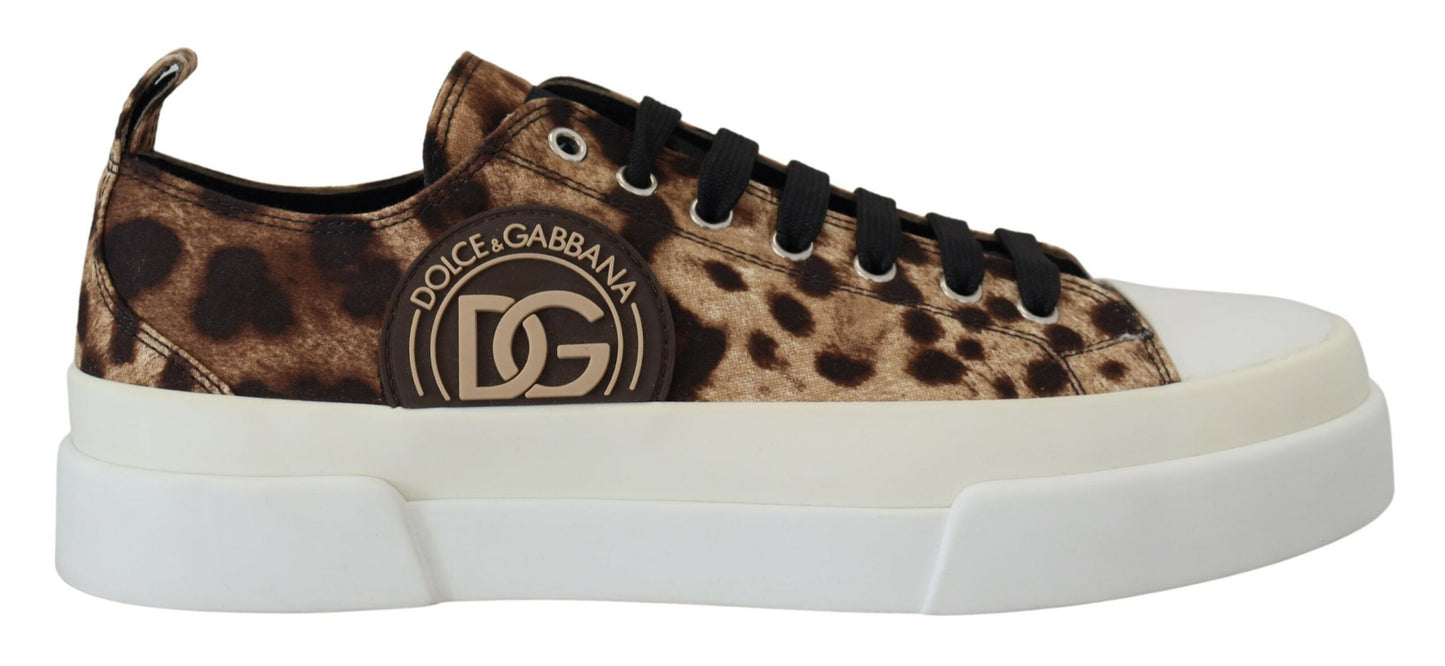 Dolce & Gabbana Sleek Leopard Pattern Low Top Sneakers