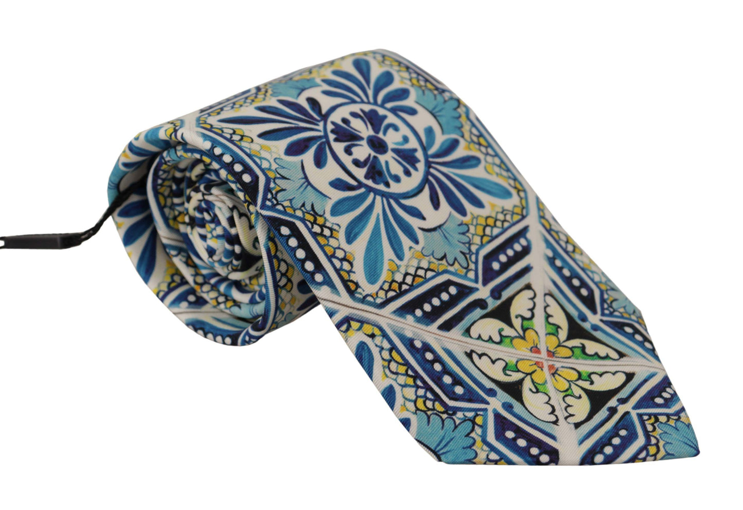 Dolce & Gabbana Elegant Majolica Blue Silk Tie