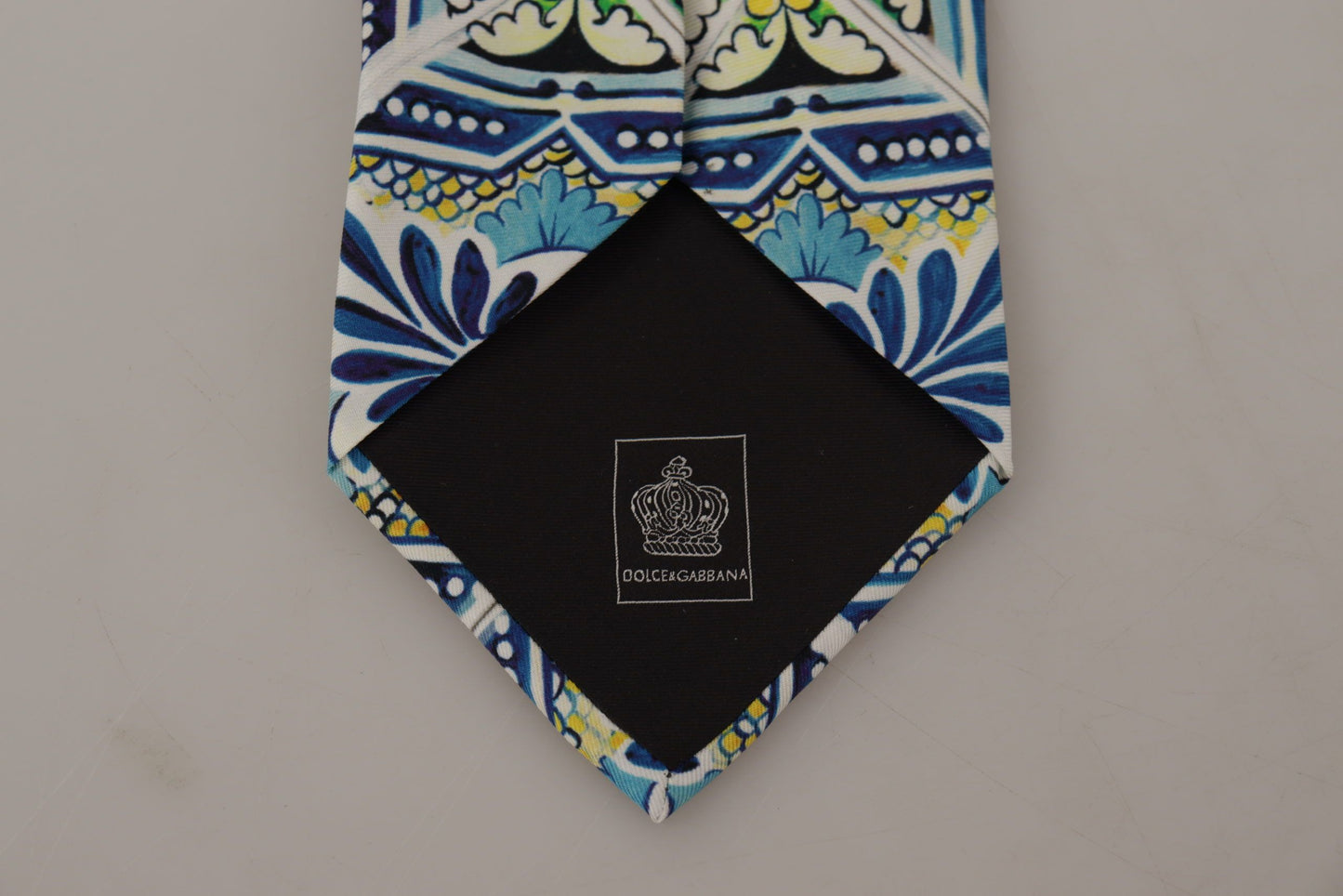 Dolce & Gabbana Elegant Majolica Blue Silk Tie