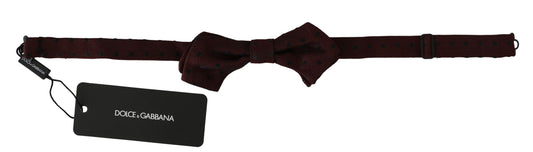 Dolce & Gabbana Elegant Purple Dotted Silk Bow Tie