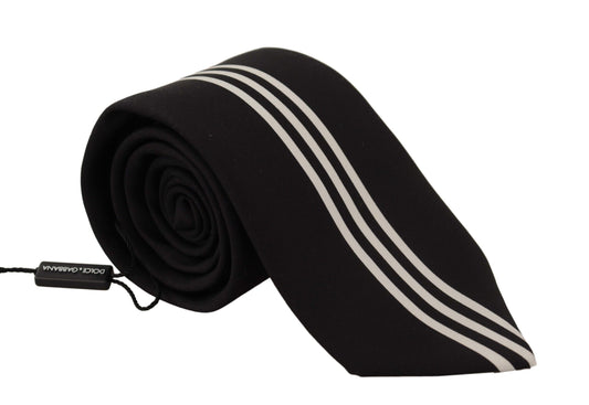 Dolce & Gabbana Elegant Black Silk Bow Tie