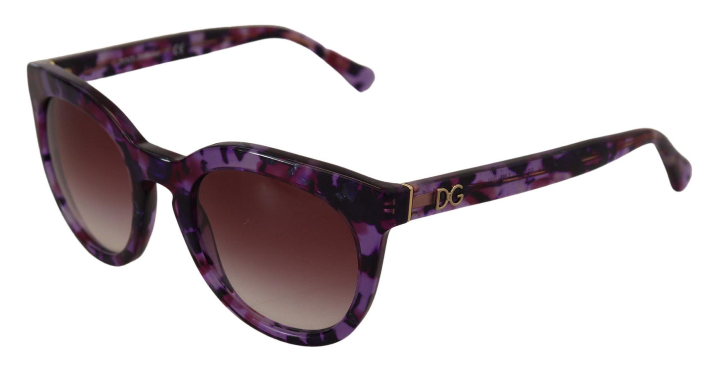 Dolce & Gabbana Chic Tortoiseshell Purple Lens Sunglasses