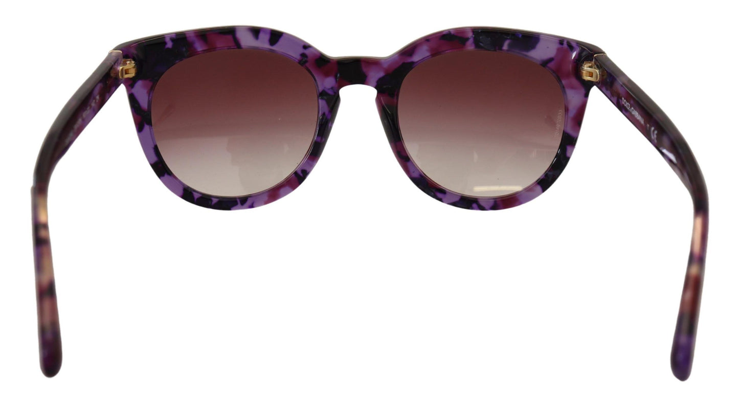 Dolce & Gabbana Chic Tortoiseshell Purple Lens Sunglasses