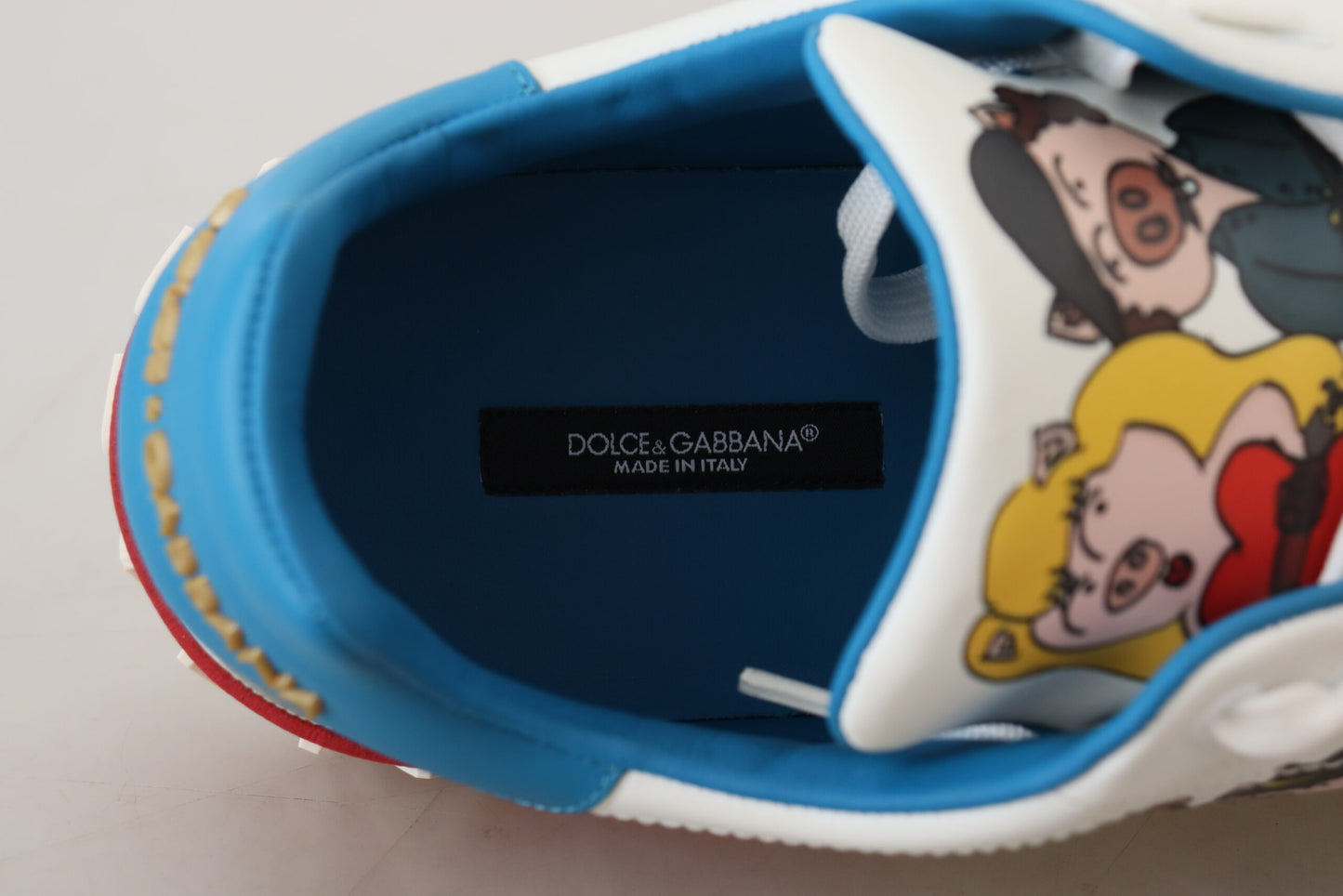 Dolce & Gabbana Exquisite White Leather Casual Sneakers