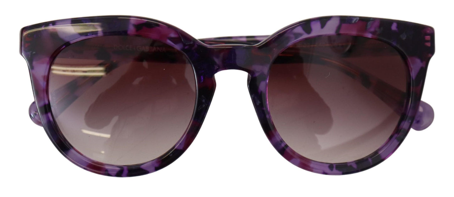 Dolce & Gabbana Chic Tortoiseshell Purple Lens Sunglasses