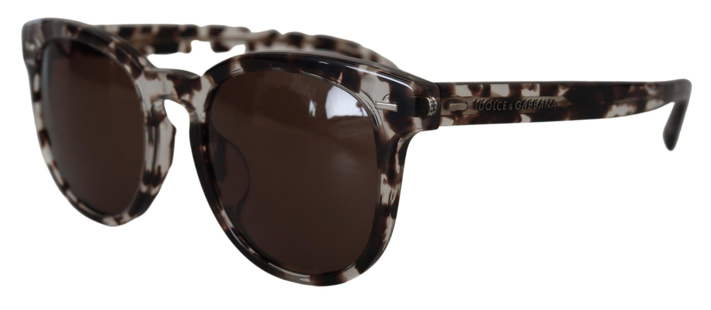 Dolce & Gabbana Elegant Brown Acetate Sunglasses