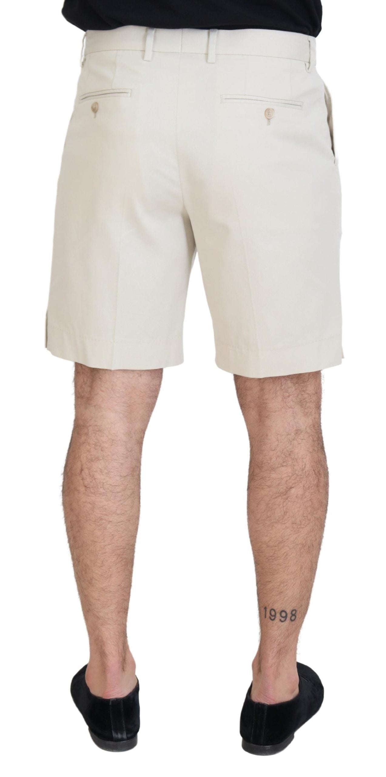 Dolce & Gabbana White Chinos Cotton Stretch Casual Shorts