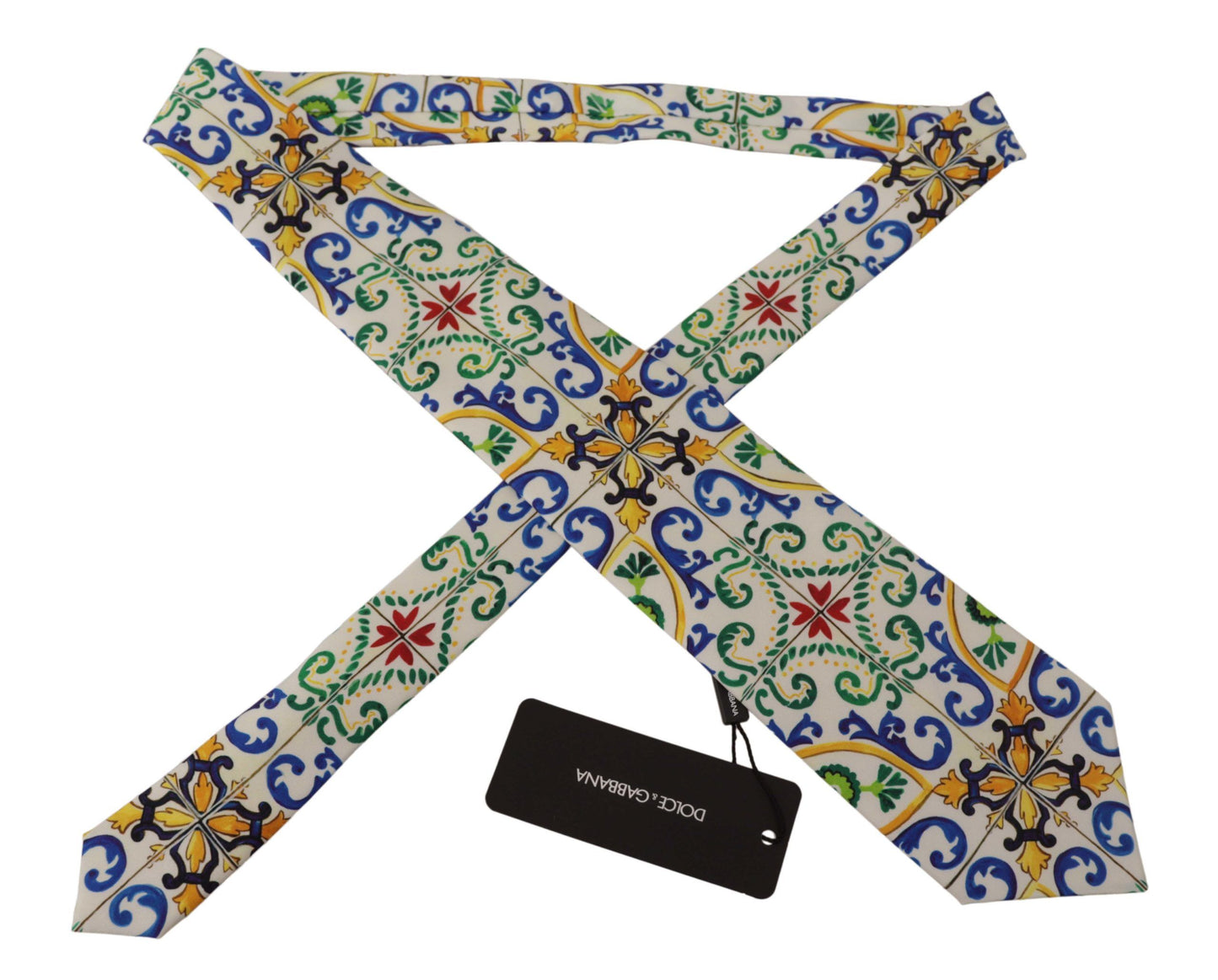 Dolce & Gabbana Elegant Multicolor Majolica Silk Tie