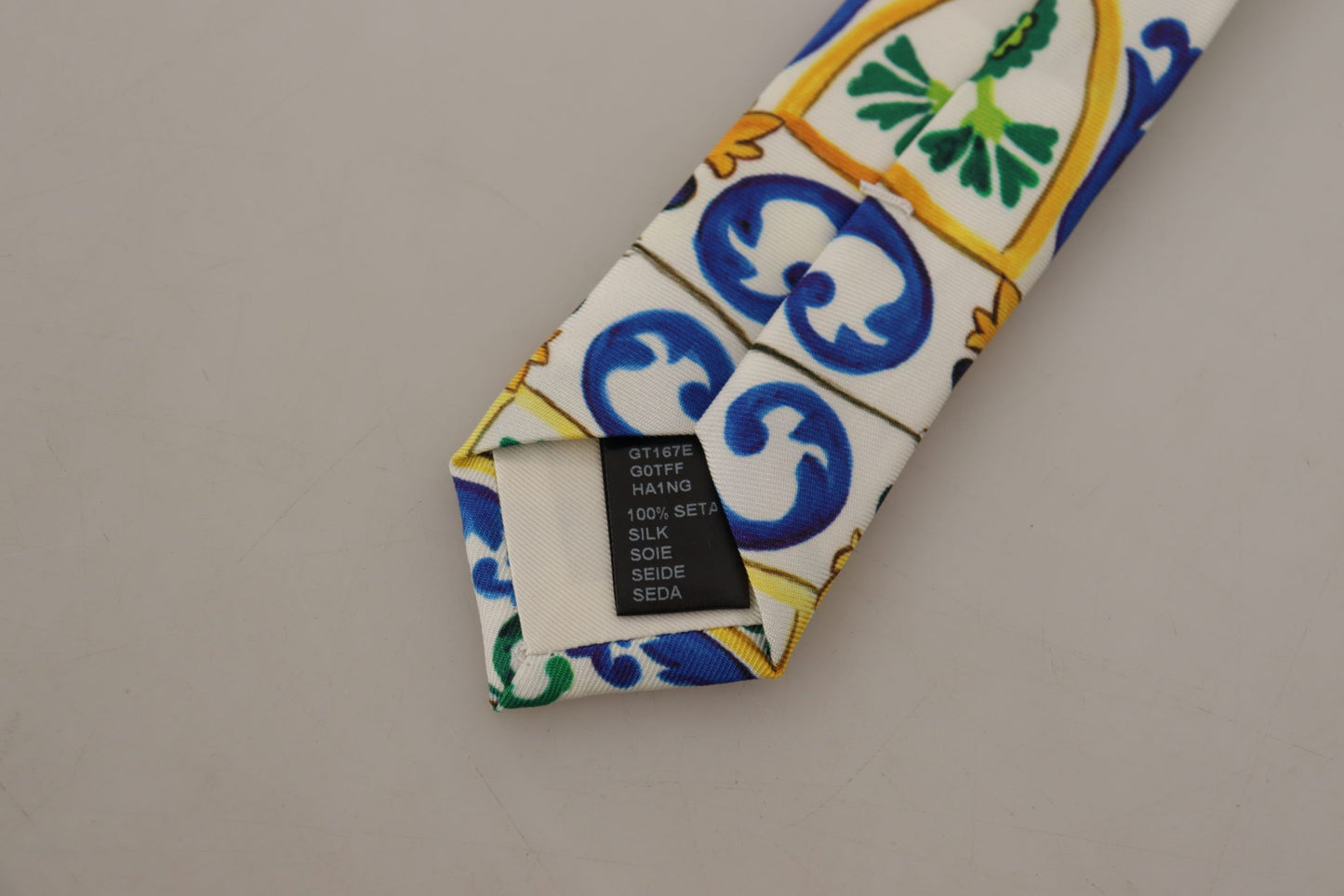 Dolce & Gabbana Elegant Multicolor Majolica Silk Tie