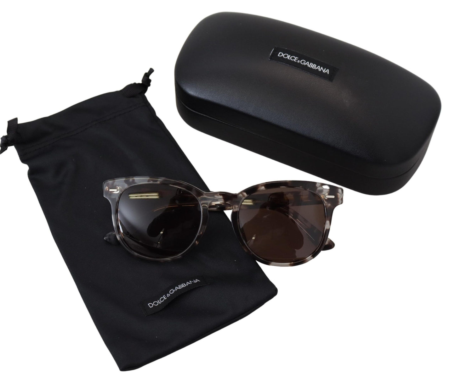 Dolce & Gabbana Elegant Brown Acetate Sunglasses