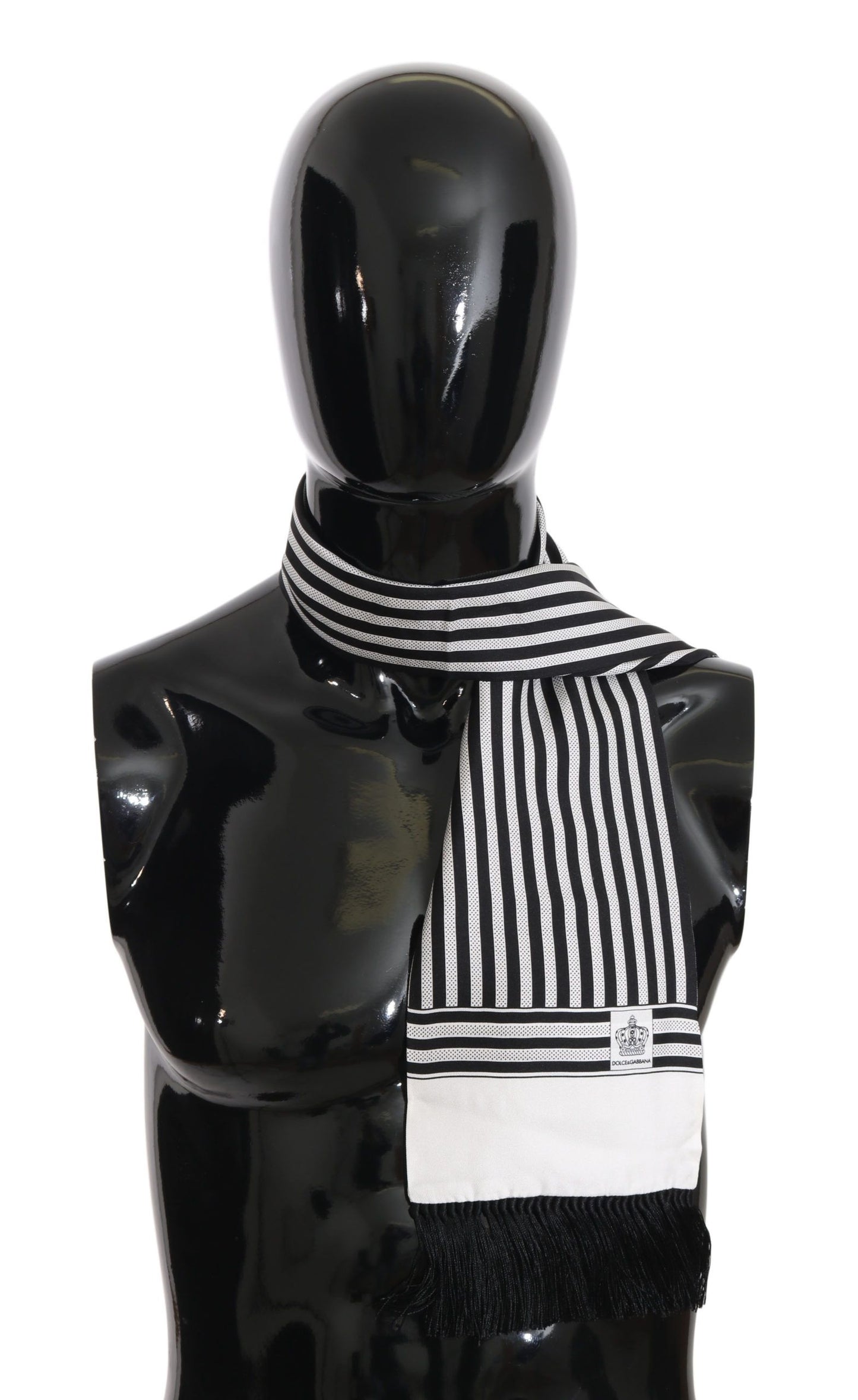 Dolce & Gabbana Elegant Silk Striped Men's Scarf Wrap