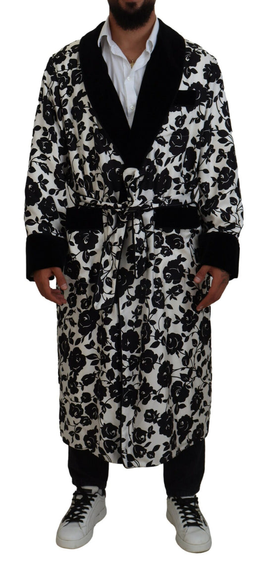 Dolce & Gabbana Elegant Floral Silk Blend Robe