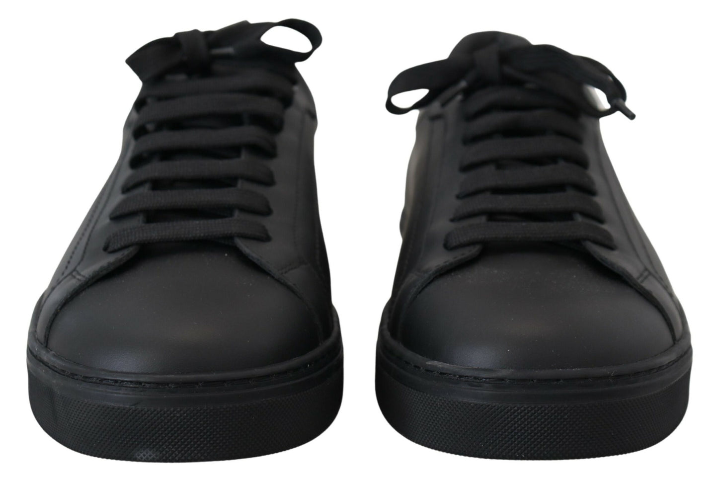 Dolce & Gabbana Sleek Black Low Top Leather Sneakers