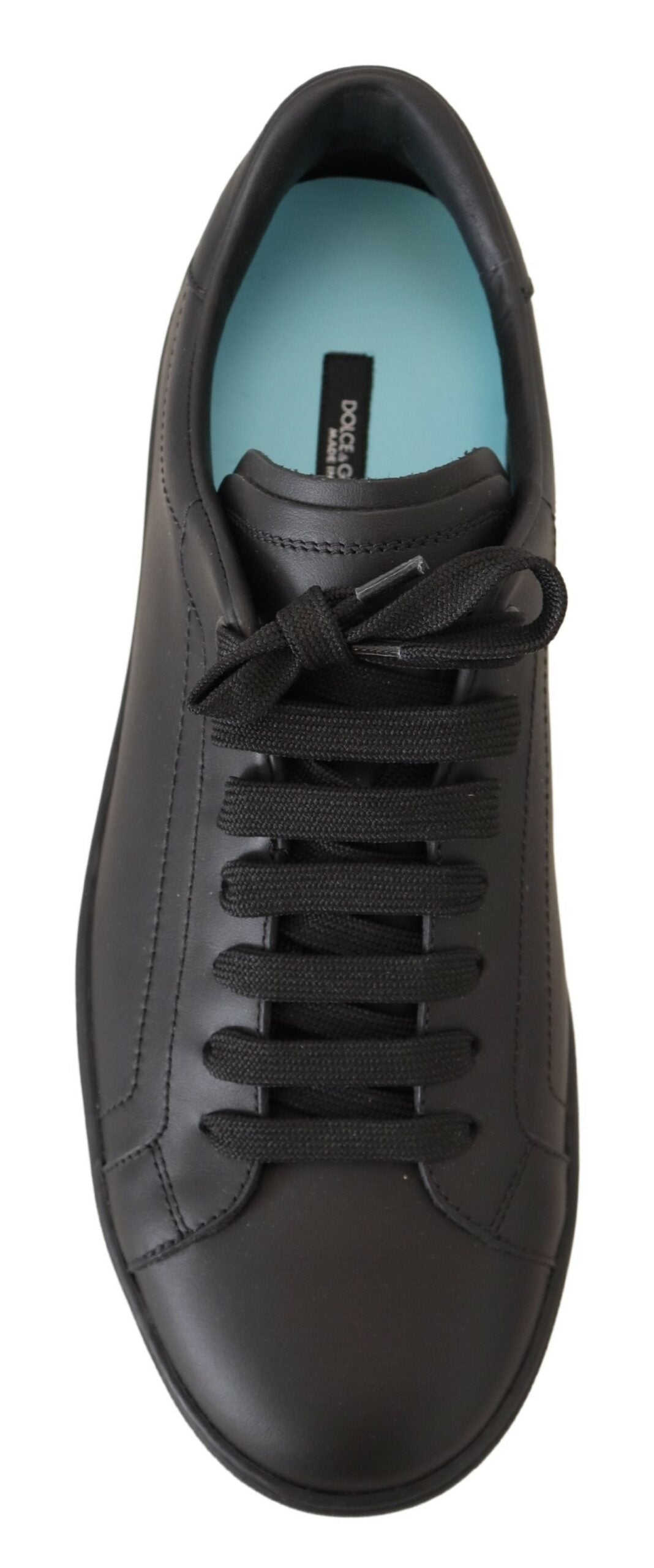 Dolce & Gabbana Sleek Black Low Top Leather Sneakers