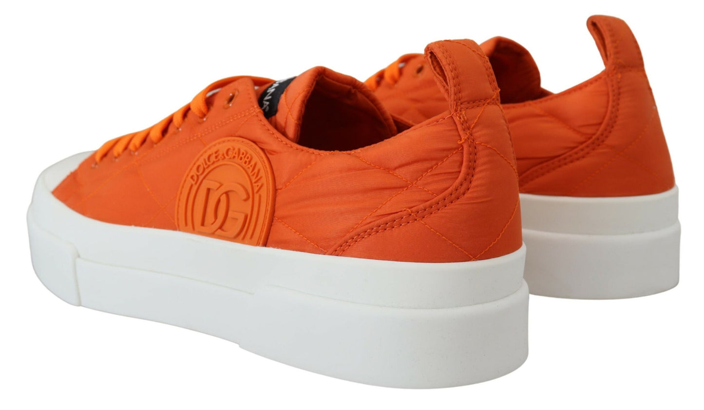 Dolce & Gabbana Orange Low Top Designer Sneakers