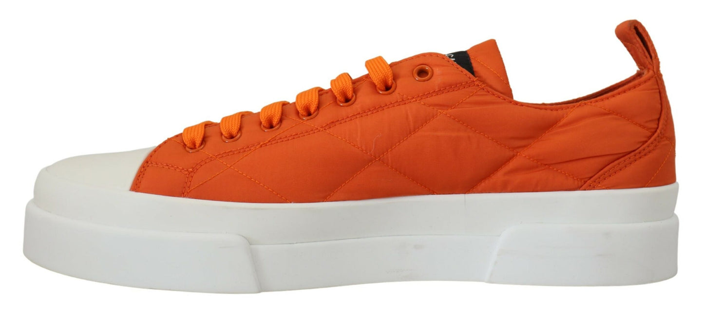 Dolce & Gabbana Orange Low Top Designer Sneakers