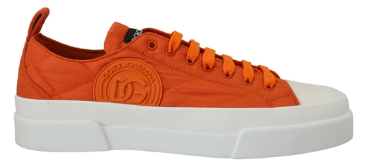 Dolce & Gabbana Orange Low Top Designer Sneakers