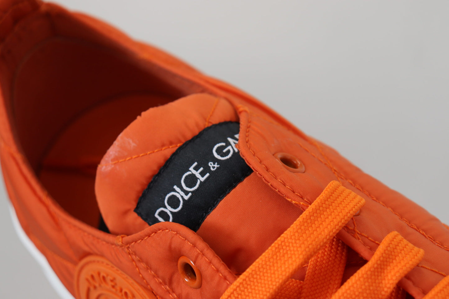 Dolce & Gabbana Orange Low Top Designer Sneakers