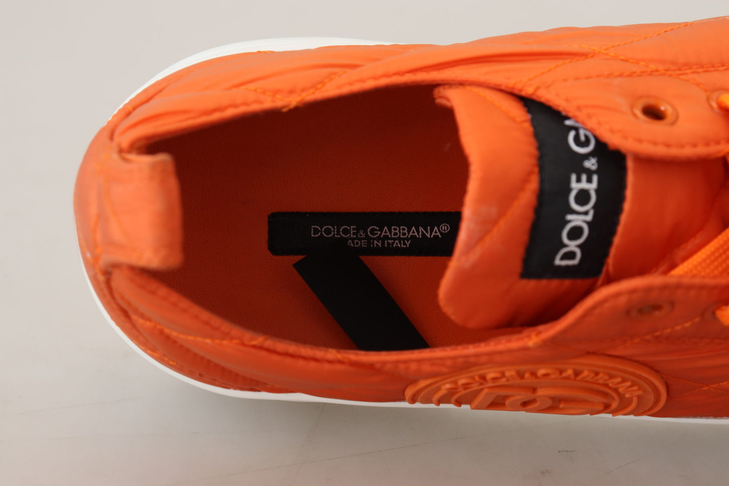 Dolce & Gabbana Orange Low Top Designer Sneakers