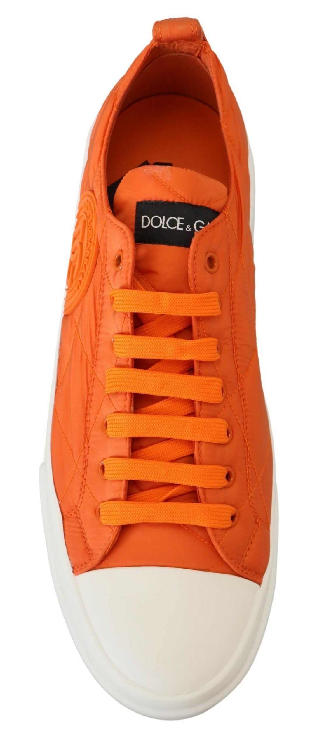 Dolce & Gabbana Orange Low Top Designer Sneakers