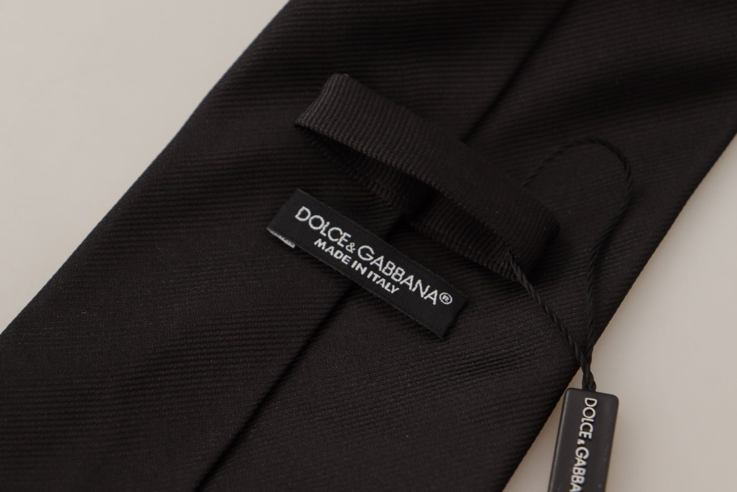 Dolce & Gabbana Elegant Black Silk Tie for Sophisticated Style