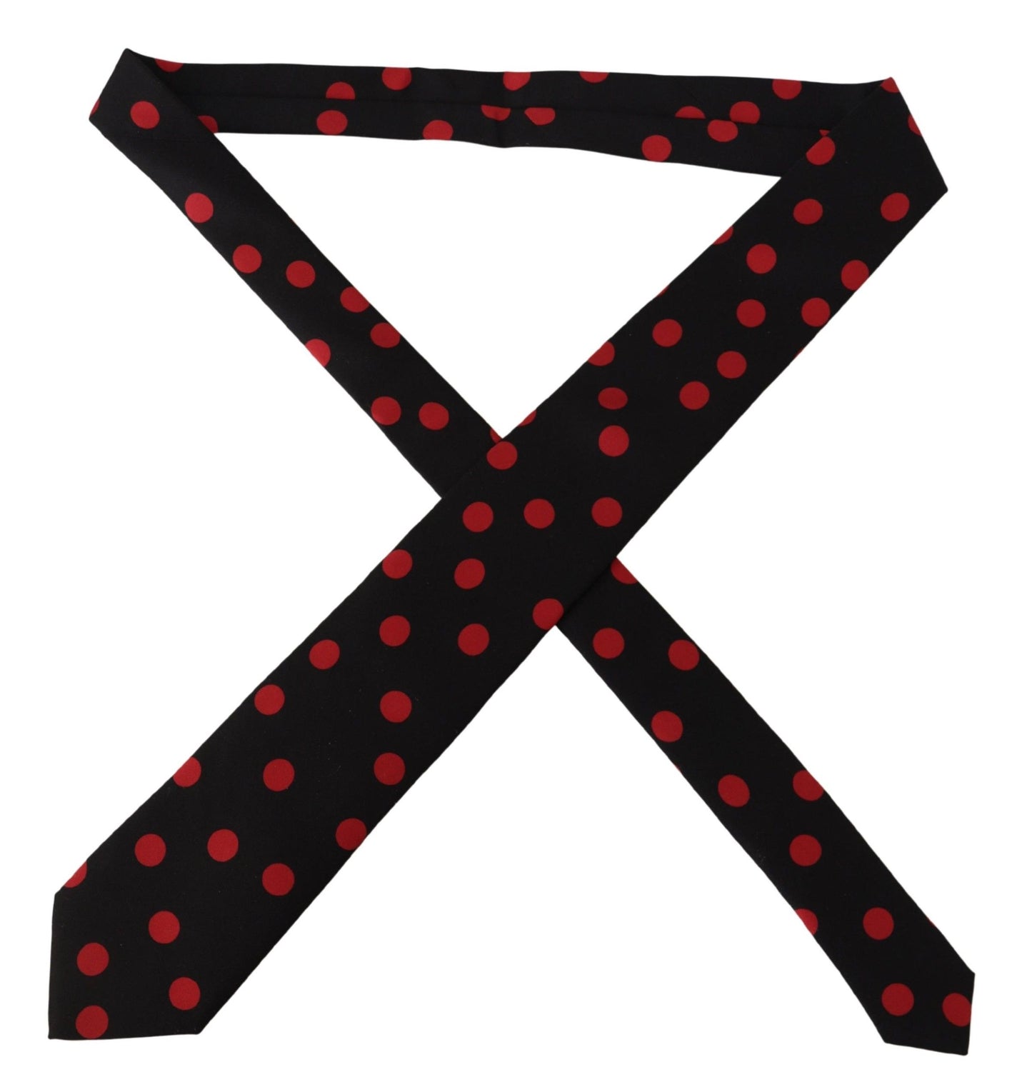 Dolce & Gabbana Elegant Silk Tie in Black and Red