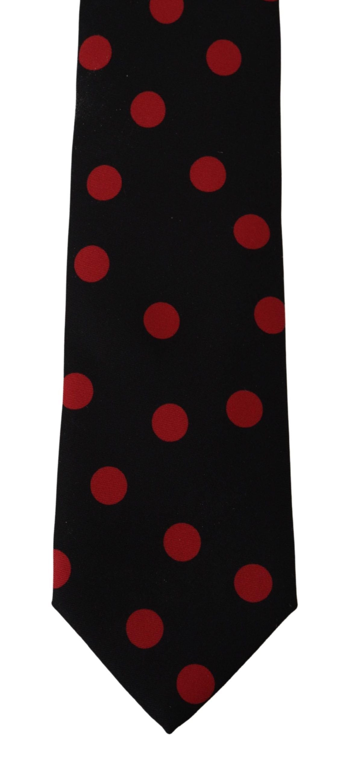 Dolce & Gabbana Elegant Silk Tie in Black and Red