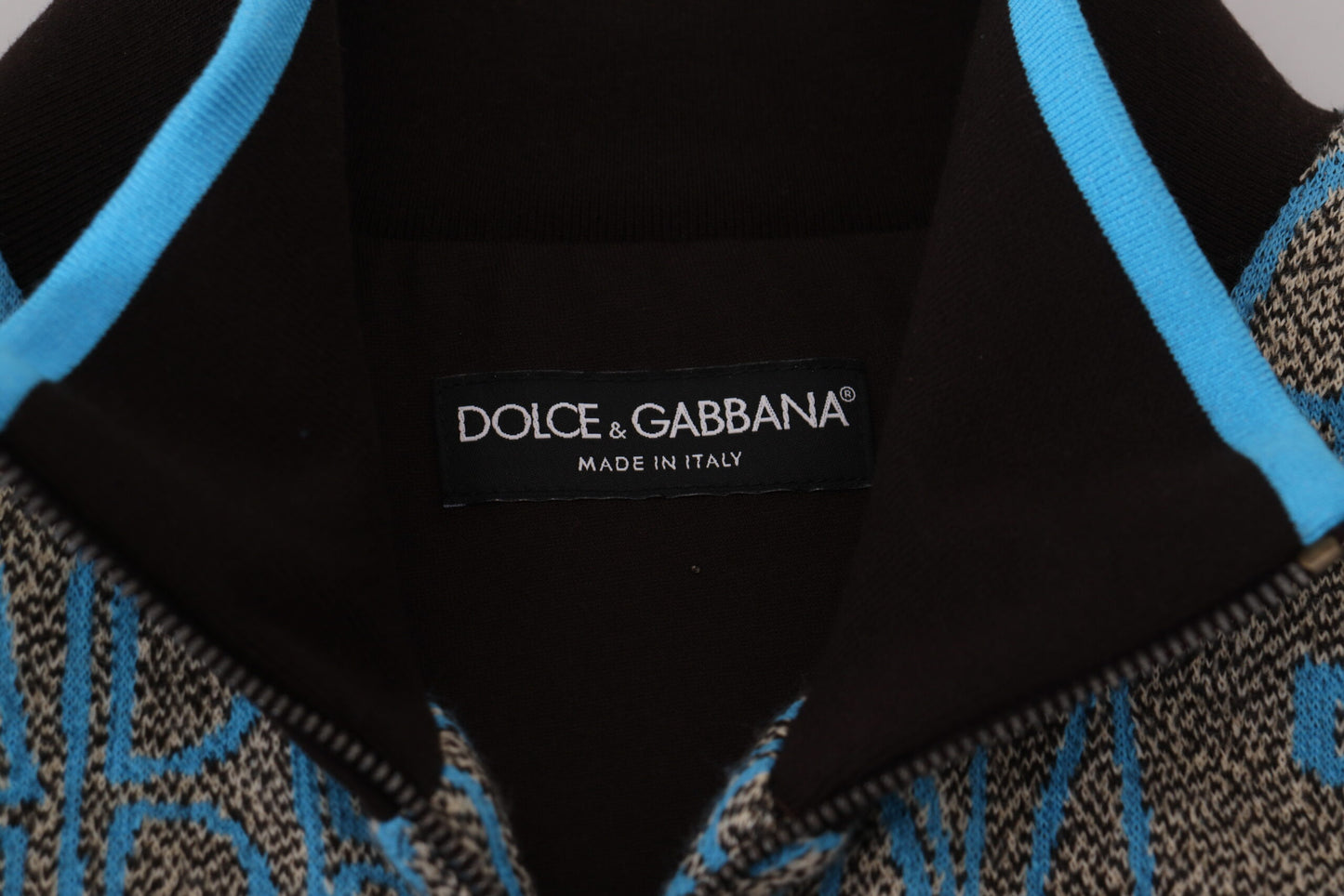 Dolce & Gabbana Chic Gray Logo Print Bomber Jacket