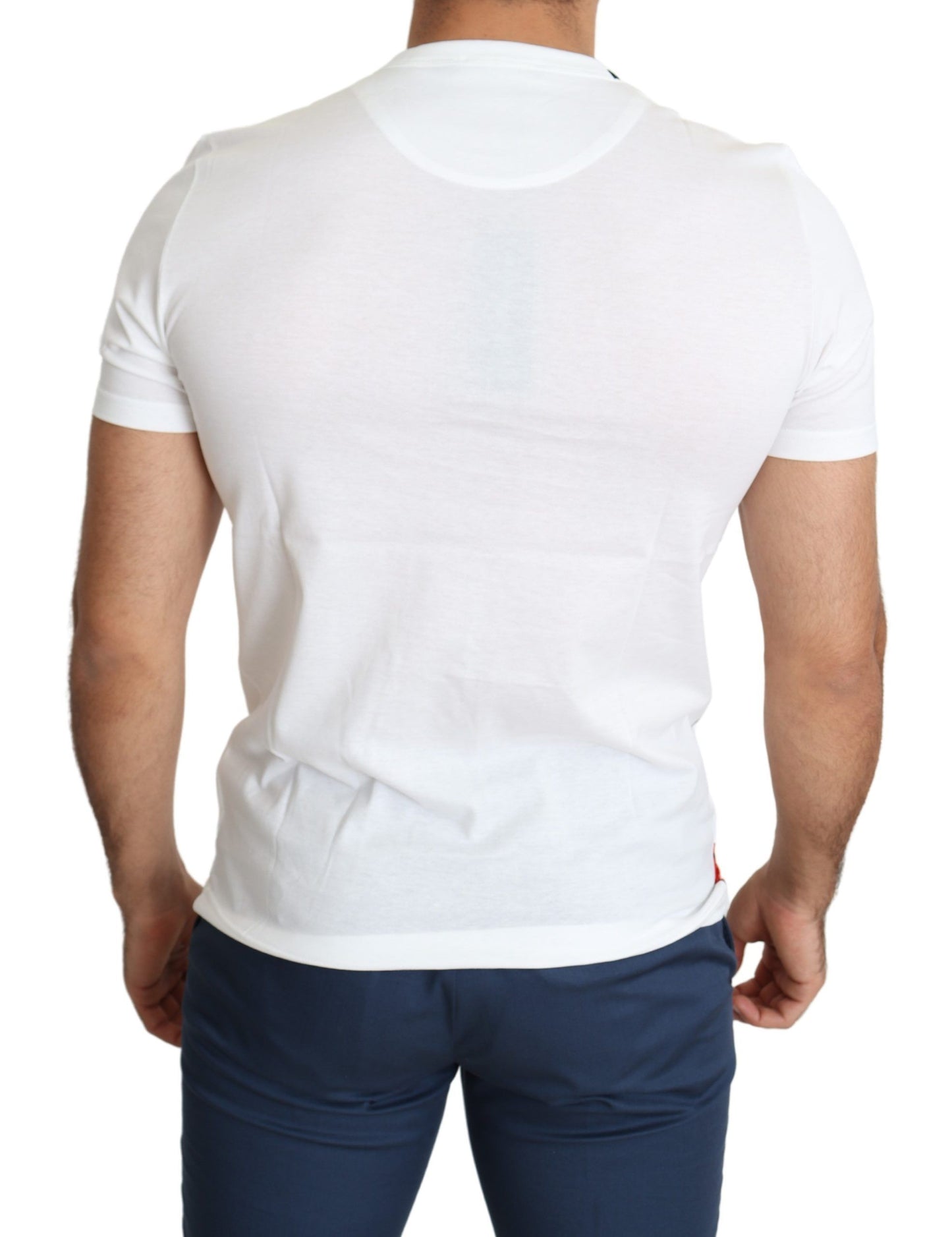 Dolce & Gabbana Chic White Cotton T-Shirt with Unique Print