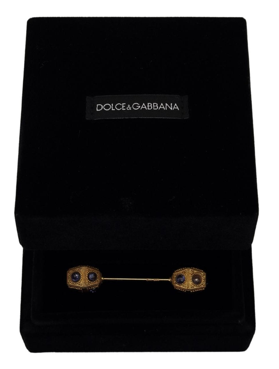 Dolce & Gabbana Elegant Sterling Silver Glass Brooch