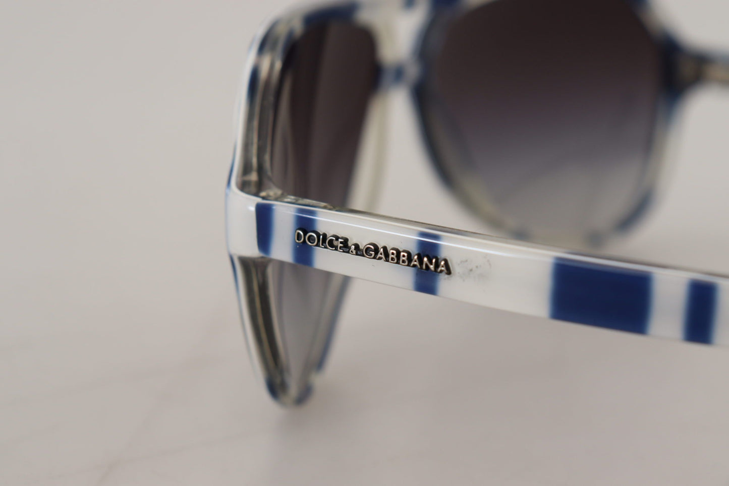 Dolce & Gabbana Elegant Blue and White Designer Sunglasses