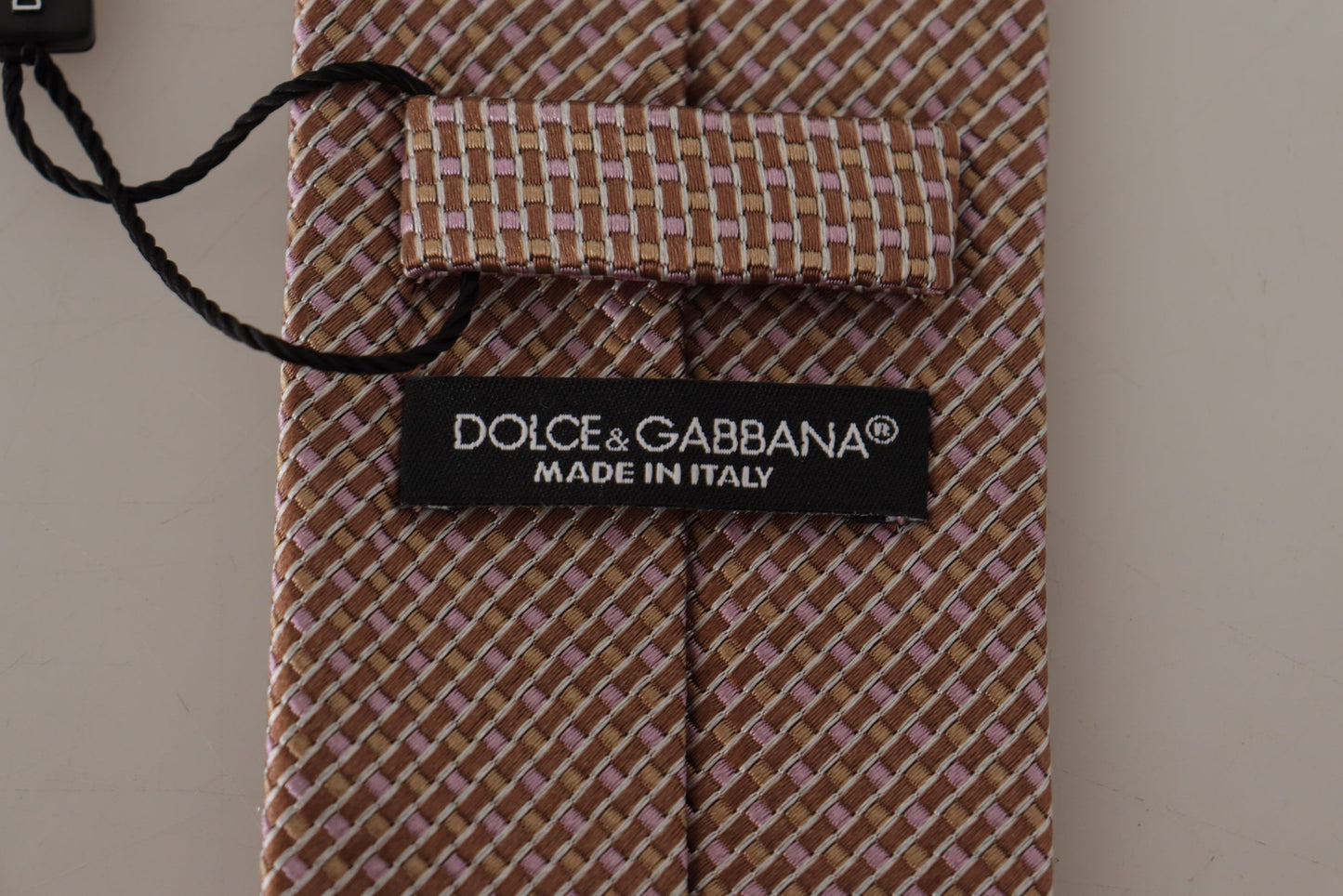 Dolce & Gabbana Elegant Beige Silk Tie for Sophisticated Style